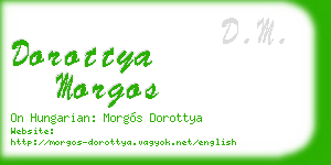 dorottya morgos business card