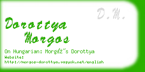 dorottya morgos business card